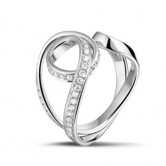 Ringe - 0.55 Karat Diamant Design Ring  aus Platin