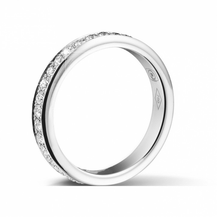 0.68 Karat Diamant Memoire Ring (rundherum besetzt) aus Weißgold