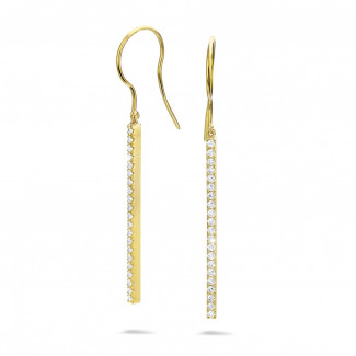 0.35 Karat Diamant Stabohrringe aus Gelbgold