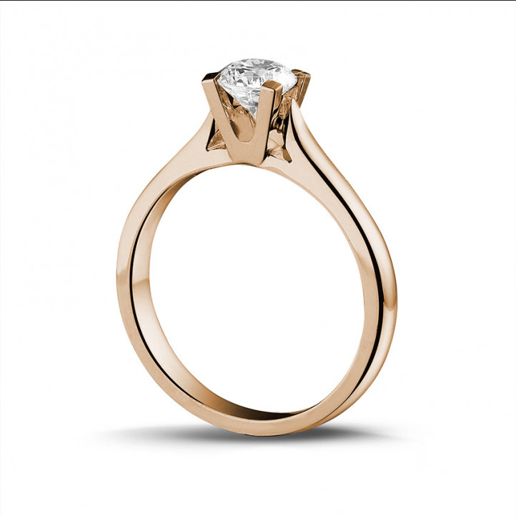 0.50 Karat Diamant Solitärring aus Rotgold