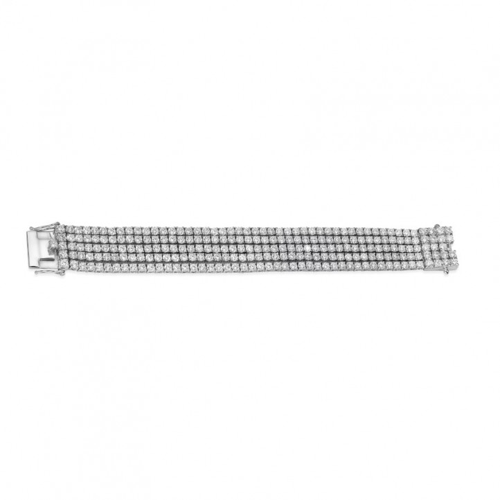 Angebot für Herrn Psathas - 25.90 Karat breites Diamant Tennisarmband aus Weissgold