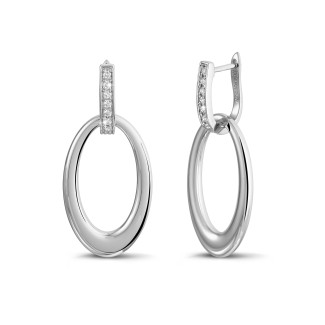 Ohrringe - 0.20 Karat klassische Diamant-Ohrringe aus Weißgold
