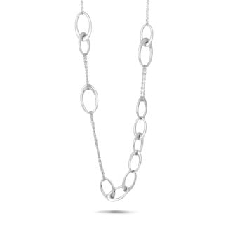 Halsketten - Klassische Gliederkette aus Weißgold
