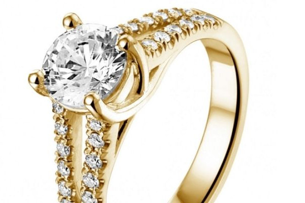 Gelbgold- und Diamantring BAUNAT