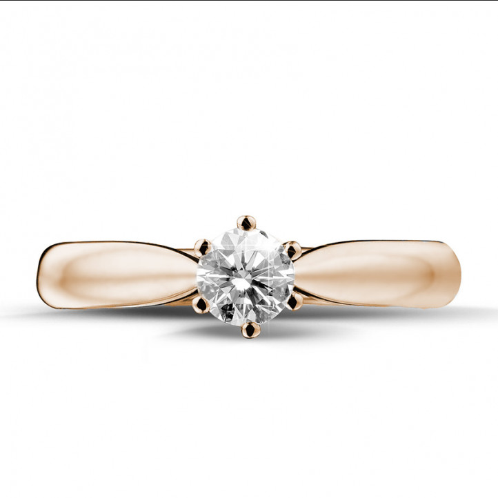 0.30 Karat Diamant Solitärring aus Rotgold