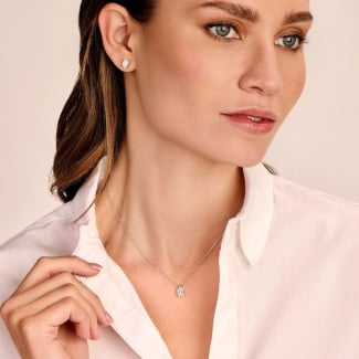 Ohrringe - 2.00 Karat Solitär Diamantohrringe im Smaragdschliff aus Weißgold