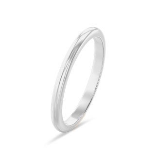 Ehering mit gebogener Oberfläche von 2.00 mm aus Platin