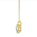 1.00 Karat Solitär Anhänger mit Diamant im Asscher-Schliff aus Gelbgold