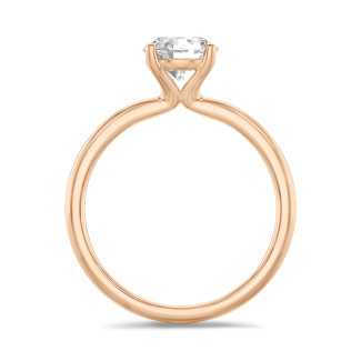 Ringe - 1.50 Karat Solitärring aus Rotgold