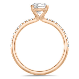 Ringe - 1.00 Karat Solitärring aus Rotgold
