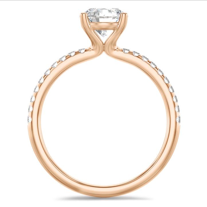 2.00 Karat Solitärring aus Rotgold