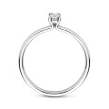 0.15 Kt Solitärring mit Smaragdschliff-Diamanten in Weißgold