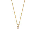 0.15 Kt Solitär-Anhänger mit ovalem Diamanten in Gelbgold