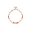 0.15 Kt Solitärring mit Marquiseschliff-Diamanten in Rotgold