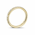 0.35 Karat Memoire Ring (zur Hälfte besetzt) aus Gelbgold mit runden Diamanten