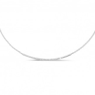 Halsketten - 0.30 Karat feine Diamant Halskette aus Weißgold