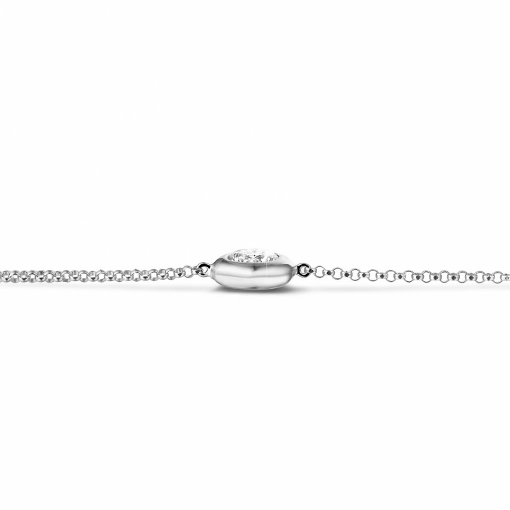 0.70 Karat Diamant Armband in Zargenfassung aus Platin