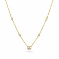 0.45 Karat Diamant Halskette in Zargenfassung aus Gelbgold