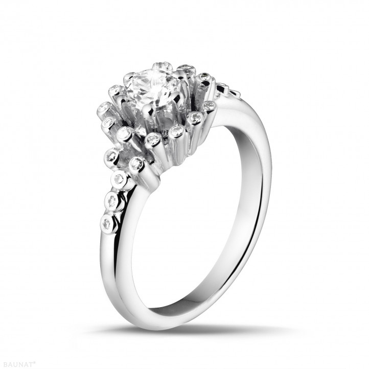 0.50 Karat Diamant Design Ring aus Weißgold