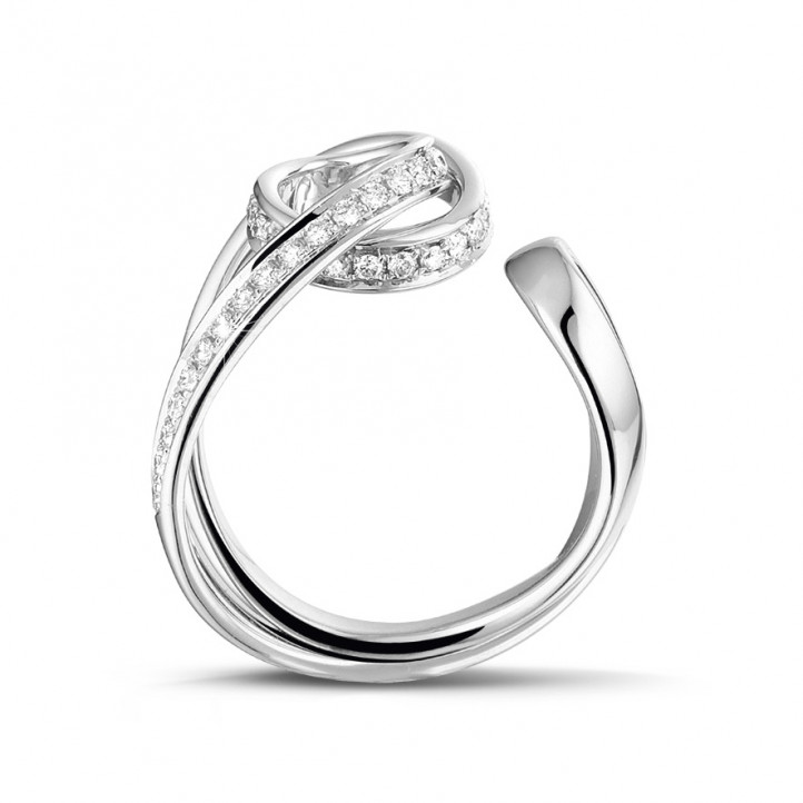 Exklusiver BAUNAT-Stock Sale (keine 30 Tage Rückgabe) - 0.55 Karat Diamant Design Ring  aus Platin (Erhältlich in Größe 50)