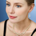 7.90 Karat Diamant Design Halskette aus Gelbgold