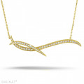 1.06 Karat Diamant Design Halskette aus Gelbgold