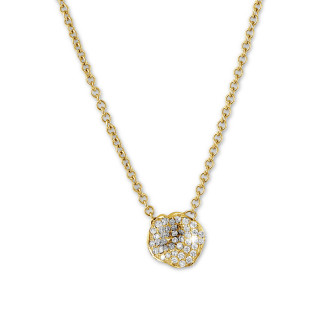 Halsketten - 0.25 Karat Diamant Design Halskette aus Gelbgold