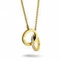 0.20 Karat Diamant Design Infinity Halskette aus Gelbgold