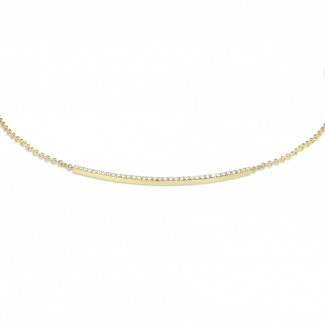 Halskette Gold - 0.30 Karat feine Diamant Halskette aus Gelbgold