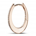 0.22 Karat Diamant Kreolen (Ohrringe) aus Rotgold