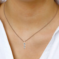 0.85 Karat Trilogie Diamantanhänger aus Rotgold