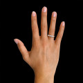 0.75 Karat Memoire Ring mit Prinzessdiamanten aus Rotgold