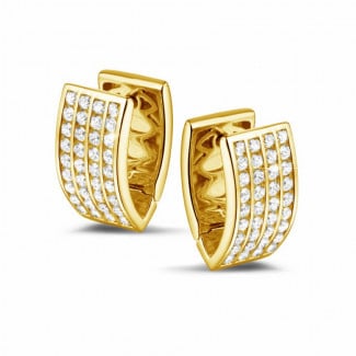 Ohrringe - 1.20 Karat Diamant Ohrringe aus Gelbgold
