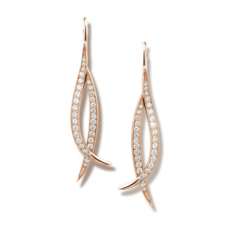 Ohrringe - 0.76 Karat Diamant Design Ohrringe aus Rotgold