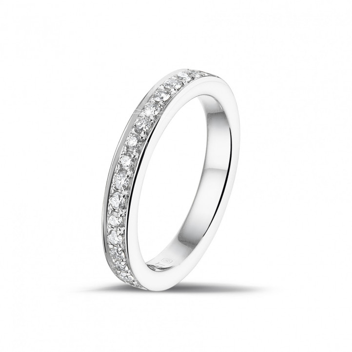 0.25 Karat Diamant Memoire Ring (zur Hälfte besetzt) aus Platin