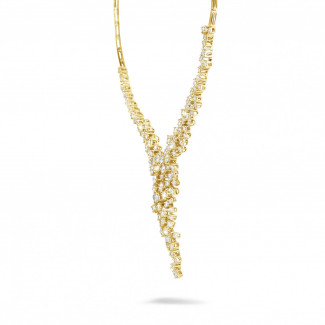 Hochzeitsschmuck - 5,90 Karat Diamant Halskette aus Gelbgold