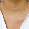 0.30 Karat feine Halskette aus Gelbgold mit gelben Diamanten