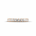 2.30 Karat Diamant Memoire Ring aus Rotgold