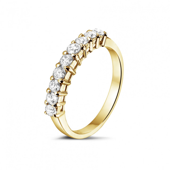 0.54 Karat Diamant Memoire Ring aus Gelbgold