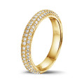 0.65 Karat Diamant Memoire Ring (zur Hälfte besetzt) aus Gelbgold