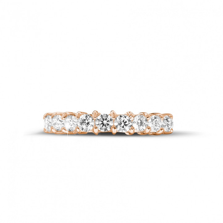 0.54 Karat Diamant Memoire Ring aus Rotgold