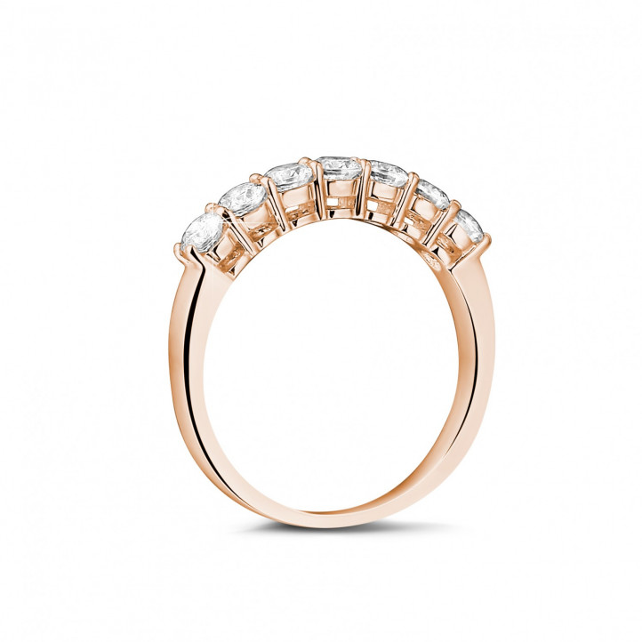 0.70 Karat Diamant Memoire Ring aus Rotgold