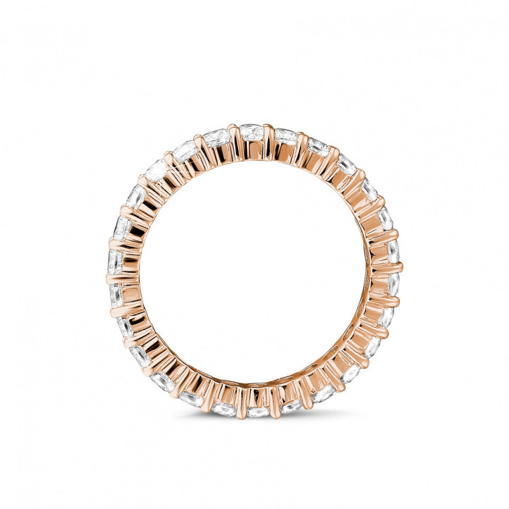 1.56 Karat Diamant Memoire Ring aus Rotgold