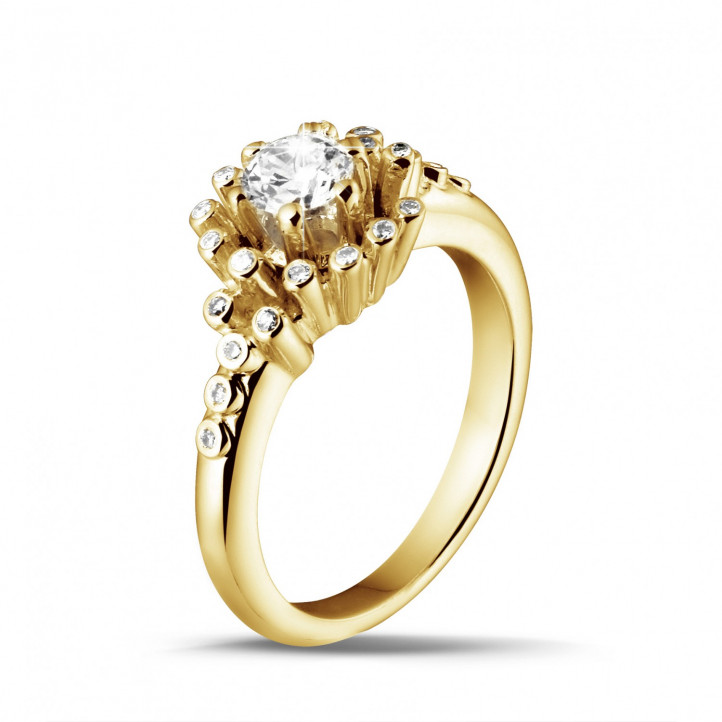 0.50 Karat Diamant Design Ring aus Gelbgold
