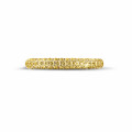 0.65 Karat Diamant Memoire Ring mit gelben Diamanten (zur Hälfte besetzt) aus Gelbgold