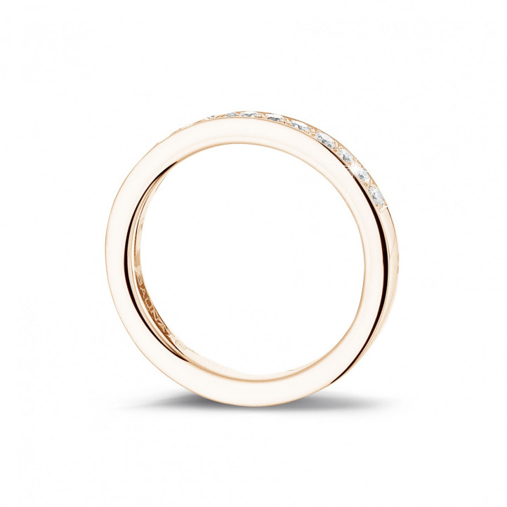 0.25 Karat Diamant Memoire Ring (zur Hälfte besetzt) aus Rotgold