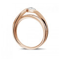 0.50 Karat Diamant Solitärring aus Rotgold
