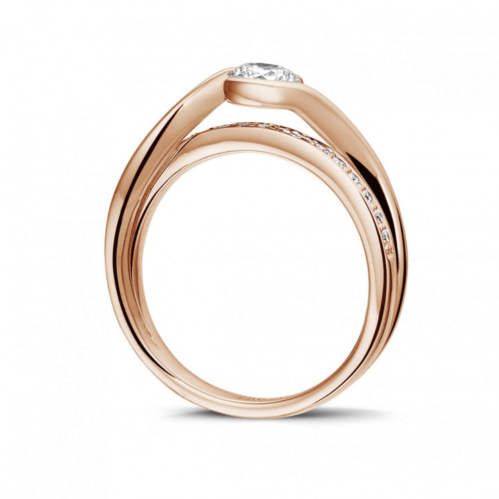 0.50 Karat Diamant Solitärring aus Rotgold