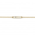 0.30 Karat Armband aus Gelbgold mit schwebendem runden Diamant