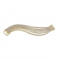 25.90 Karat breites Diamant Tennisarmband aus Gelbgold